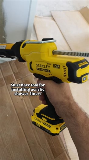 The glue dries quickly so you need to lay it fast with a cordless caulking gun. To make the shower liner install easier I mark lines on the wall to follow, and I always buy extra glue because there's never enough supplied. I also do a couple of glue lines on one wall and move to the other and back again so I have glue at various stages of drying on each side before fitting the liner. The most important advice I can offer is that you Read and understand the instructions and follow them. If there 