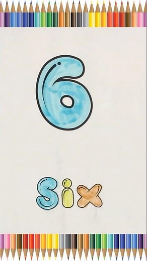 Six Tracing Worksheet | Coloring | Number 6 | Six | Mindful & Relaxing Learning for Kids