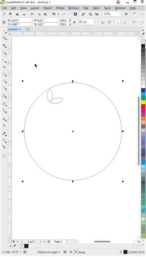 Circle Leaf Logo Design Tutorial | Minimal Logo in CorelDRAW / Illustrator | Modern Branding 2025