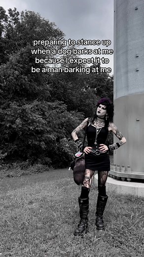 Embracing Goth Aesthetic Through Barking Dogs