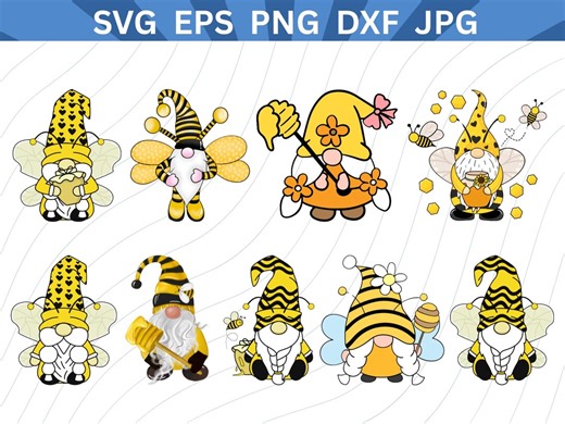 Bumble Bee Gnome Bundle SVG, Honey Bee Gnomes, Spring Decor (digital Download) - Etsy