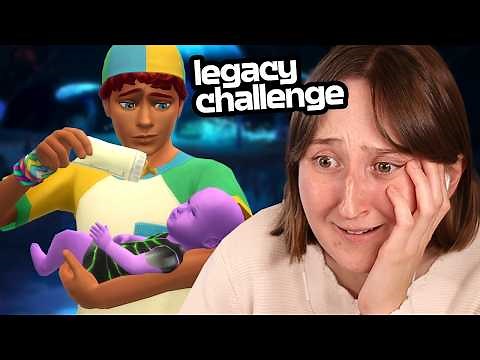 My Sim gave birth to an ALIEN | Nightmare Legacy Challenge #123