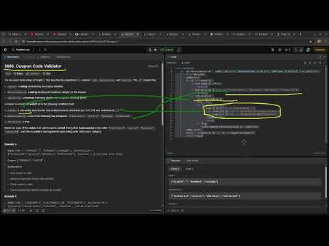 Leetcode Daily Challenge 3606. Coupon Code Validator #python #easy