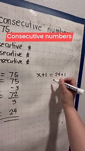 65K views · 393 reactions | Working with how to get the three consecutive numbers algebraically #mathematics #tutorial #fypシ #viralvideo | Titser Gaming | Facebook
