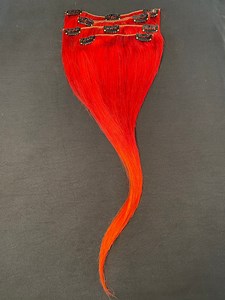 18 Inch Human Hair Clip in Extensions, Fire Red Ombré - Etsy Australia
