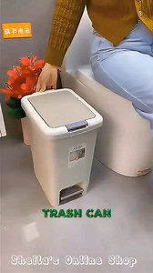 ✨ Foot Pedal Trash Can with Lid #HomeEssentials #TrashCan #WasteBin #PedalBin #HomeOrganization #ModernHome | Sheila's online shop