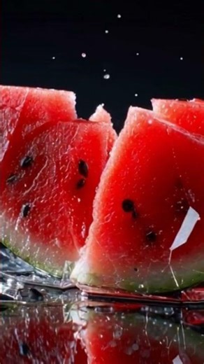Satisfying Glass watermelon breaking ASMR🍉✨ #shortsfeed #youtubeshorts #aigenerated #asmr