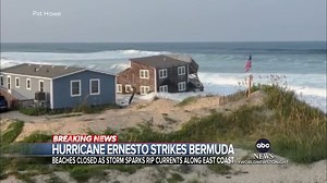 Many without power in Bermuda, as the east coast deals with dangerous rip currents from Hurricane Ernesto. Authorities say two men have drowned in separate incidents in South Carolina. Morgan Norwood has the latest. https://trib.al/TUTUFOU | ABC World News Tonight with David Muir