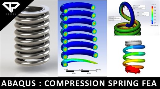 Abaqus Tutorial : How to do FEA of Compression/Damper Springs | Damper Spring | DP DESIGN | Bhavik joshi