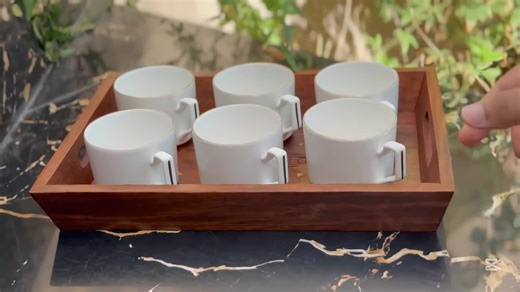 Vintage Rustic Serving Tray Set – Hand-carved Tea & Coffee Trays - Etsy