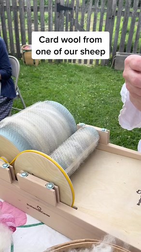 Have you ever wondered how we process #wool for spinning? What better way to learn #history than though #handson demonstrations #quietvalley #livinghistory #historicalfarm #fiberarts #sheep #museum