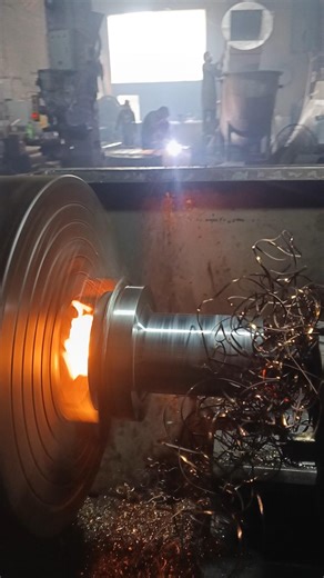 lathe machine tool in fire 🔥