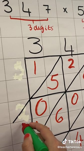 Calculate Multiplication Using Napier's Bone Method