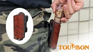 Watch Tourbon 360 Rotating Leather Flashlight Holster on Amazon Live