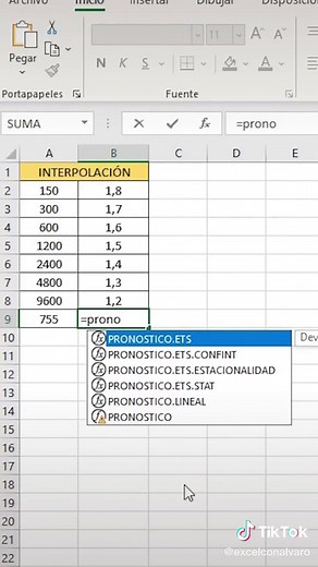 Cómo hacer una interpolación en Excel correctamente