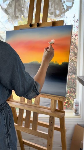 Can You See the Face?! Oregon Coast Oil Painting Seascape #shorts #lieslsartisticstudio