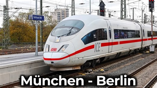 【4K】【前方展望】德国高铁超级大标杆 ICE 1006次 慕尼黑火车总站到柏林火车总站 ICE 3电力动车组