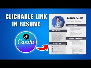 How To Add Link In Resume In Canva 2026 | CV Hyperlinks In Canva