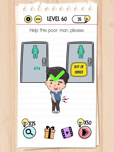 Brain Test: Tricky Puzzles Level 60 Walkthrough Solution Answers Solved