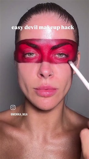 Easy devil makeup hack #explore #makeuptutorial #shortvideo #tutorial #easy #devil #makeup #hack