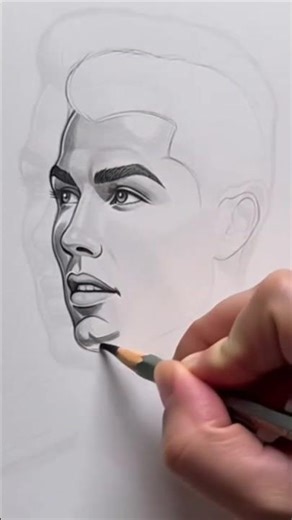 Realistic Man Pencil Sketch Portrait ✏️#realisticmansketch #pencilportrait #realisticsketch #shorts