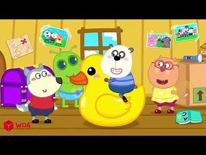 Wolfoo and Lucy Make Colorful Dinosaur Slides for Kids Wolfoo Has Fun Playtime