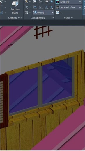 Modeled Nobita's House in 3D using AutoCAD with realistic rendering.