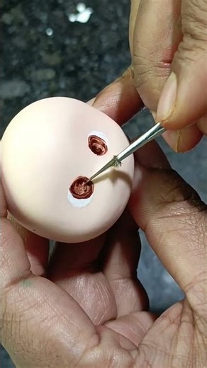 fondant girl face drawing tutorial ideas 💡 simple face 👀#cake #fondant #cakeart #cakeface #creative