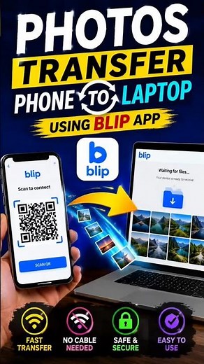 How to Transfer Photos from Phone to Laptop Without USB Cable | Blip App (2026) #digitallaptopworld