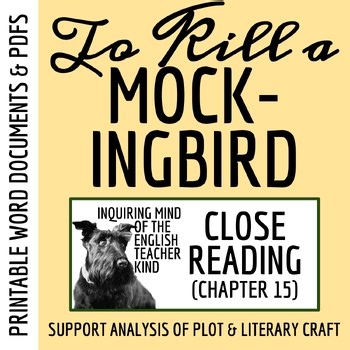 To Kill a Mockingbird Chapter 15 Literary Analysis Activity | Historical Fiction