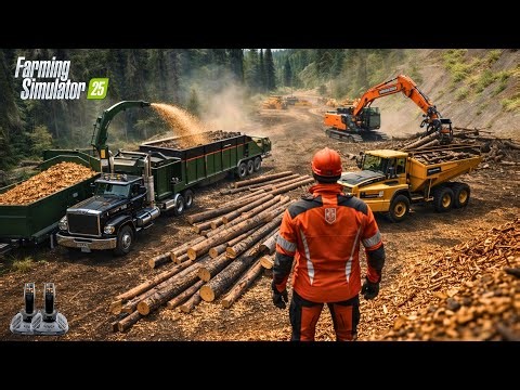 We WIPED OUT the FOREST to Build a STONE MINE! ⚔️🌲 Viking Crew Heavy Logging | FS25