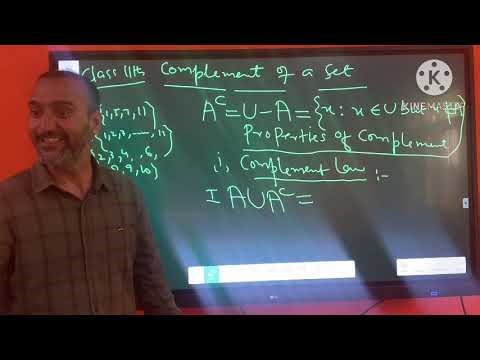 Complement of a set (Class 11th).