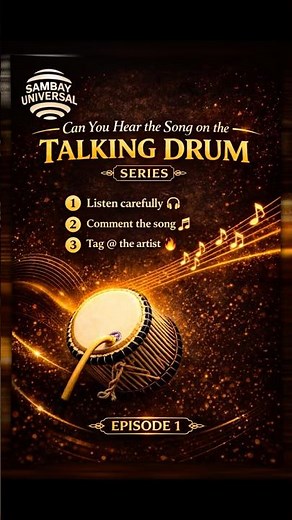 Can You Hear The Song on the Talking Drum? 👀 | Episode 1 #CanYouHearTheTalkingDrum #Sambay #music