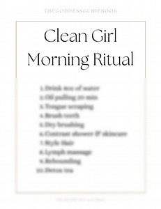 Clean Girl Morning Routine Printable | Daily Ritual Checklist | Self Care & Productivity Digital Download PDF - Etsy