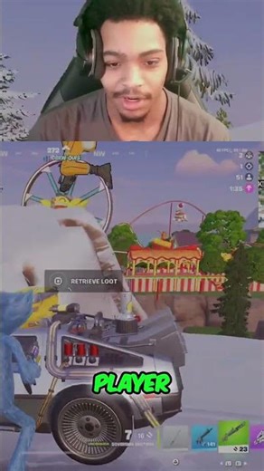 Fortnite Speed Run: Epic Car Chase Through Colorful Portal! #shorts