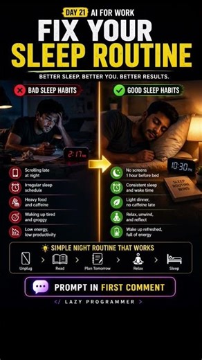 Day 21 AI For Work: Fix Your Sleep Routine