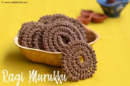 Ragi Murukku Recipe, Finger millet flour Murukku - Raks Kitchen