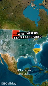 218K views · 2.4K reactions | Why U.S. States Are Split in Two? ⚡ #usa #UnitedStates #geography #history #ushistory #map #mapping #short #Amazing #fypシ゚ | Geo All Day | Facebook