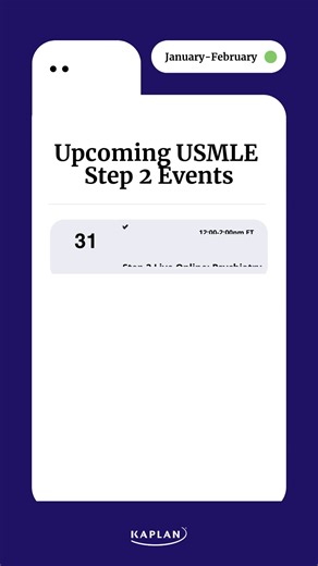 Preparing for the USMLE Step 2 in 2026? Here are some of our free upcoming events for you to sign up for: | Kaplan Health
