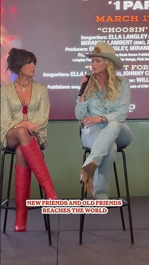 Miranda Lambert and Ella Langley share a heart to heart at BMI Nashville’s No.1 Party Yesterday 🙌