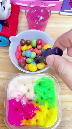 Satisfying ASMR – Pink Slime, Colorful Candy & Full Colour Slime | ASMR Video