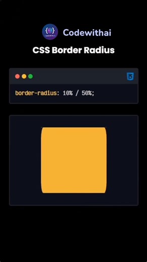 Stop using basic squares! Create unique with Border-Radius 🚀✨#coding#shorts#viral#animation#css#html