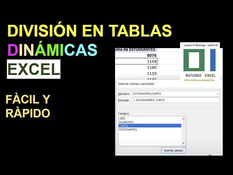 CALCULAR UNA DIVISIÓN EN TABLA DINÁMICA
