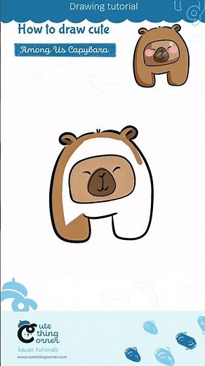 Draw Cute Among Us (Step-by-step)