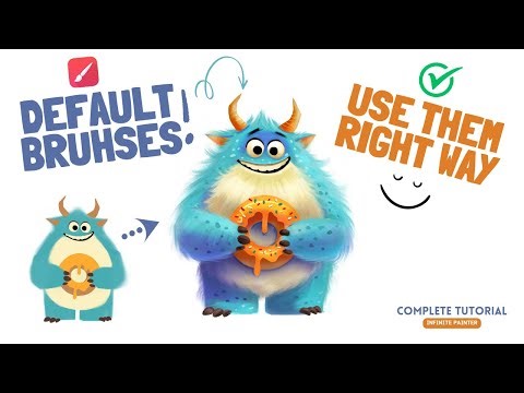 How to use default brushes correct way to draw a masterpiece in infinite painter|Digital drawing