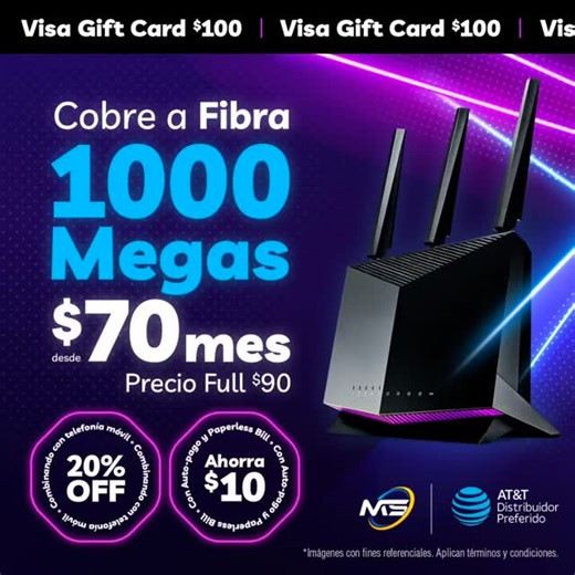 😭¿Sigues conectado a internet por cable de cobre? Con AT&T te conectas al futuro.🚀Cámbiate hoy de cobre a fibra de 1000 Megas y AHORRA hasta $20/mes.✨Promoción exclusiva para clientes con conexión a internet de AT&T por cobre desde 300 Megas.✨ 🇺🇸US 1 (786) 434 6697 🟢WA 1 (904) 6357349 www.maxvisioncorp.com @maxvisionsatellite - ¡Siempre Conectado! *Aplican términos y condiciones. . . #maxvision #video #internetsatelital #fiber #gaming #highspeedinternet #5ginternet #home #california #florid