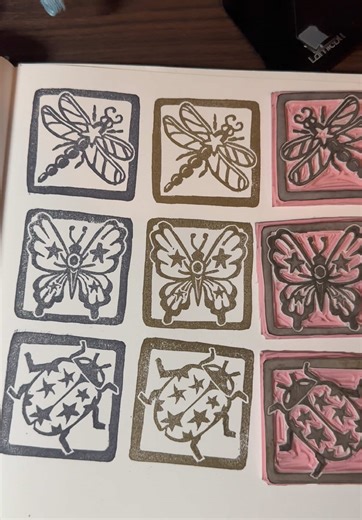 test printing ✨ #linocut#printmaking | printing