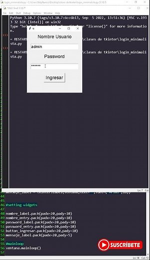 Un Pequeño Login Con Python Y Tkinter Que No Has Hecho❓