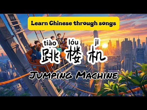 Learn Chinese Through Song | 跳楼机 (tiào lóu jī) Jumping Machine | Lyrics, Pinyin, English Translation