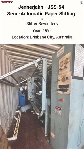 🚨 Machine for Sale – Jennerjahn JSS-54 Semi-Automatic Paper Slitting Machine ‪@Machinedalal‬